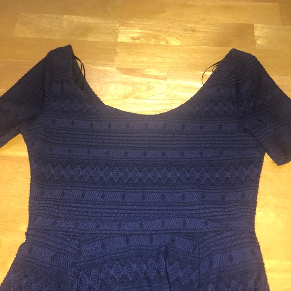 H&M Navy Fit and Flare Dress XS - Picture 4 of 5